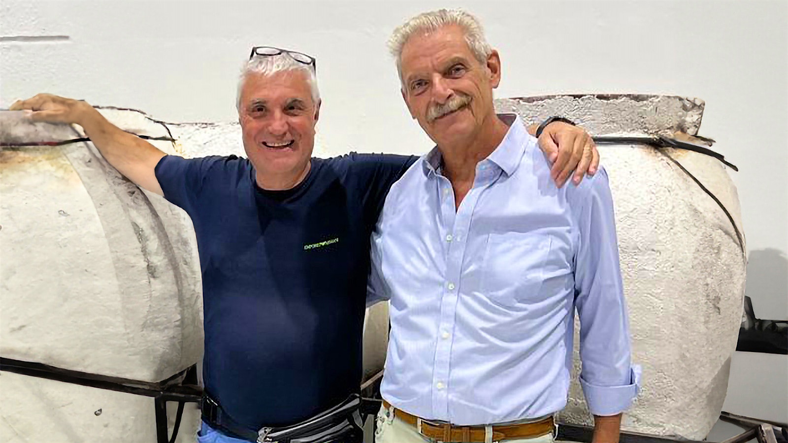 Owner Antonio Intiglietta and Tuscany-based enologist Carlo Ferrini at Tenuta Liliana